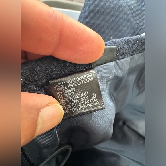 Tahari blue pencil skirt navy sparkle size 4 - Picture 4 of 11